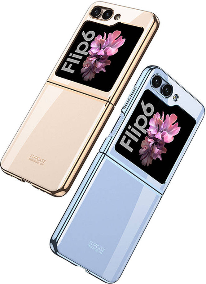 Galaxy Z Flip 6 Kılıf Mnc Full Camlı Kıpta Kapak-Mor