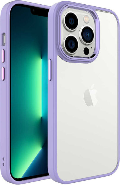 iPhone 14 Pro Kılıf Mnc Krom Kapak-Lila