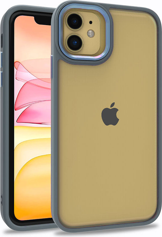 iPhone 11 Uyumlu Mnc Flora Kapak-Sierra Mavi