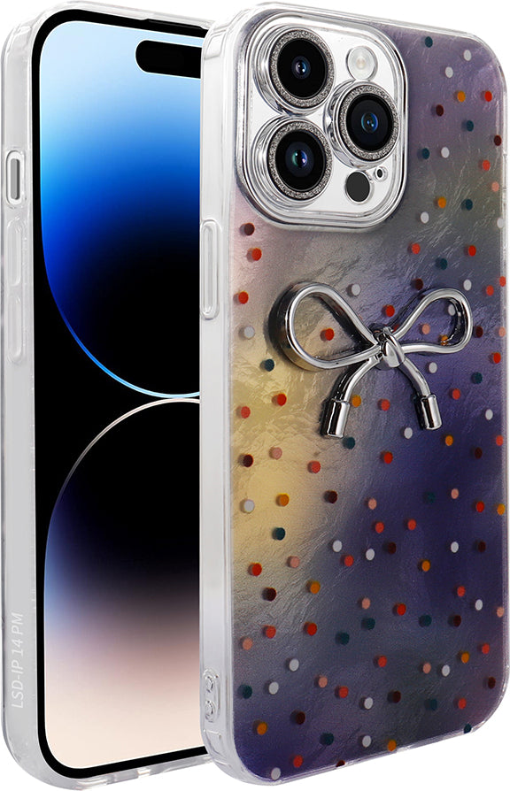iPhone 14 Pro Max Kılıf Kamera Korumalı Figürlü Mnc Ponti Silikon Kapak - Lila