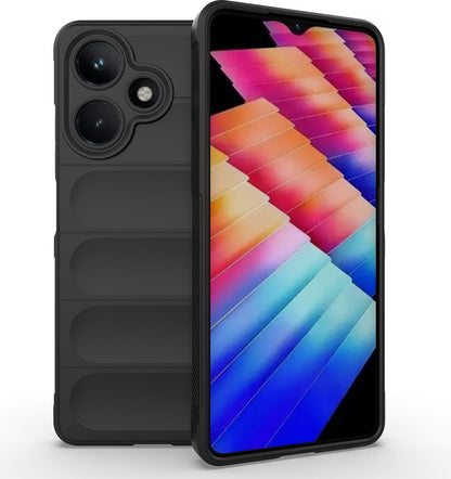 Infinix Hot 30 Kılıf Esnek Tpu Oyuklu Arka Yüzey Tasarımlı Mnc Etnik Silikon Kapak - Siyah