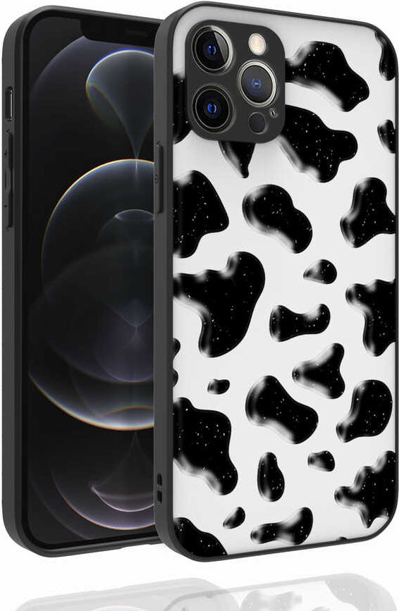 iPhone 12 Pro Kılıf Desenli Kamera Korumalı Parlak Mnc Nora Kapak-No2