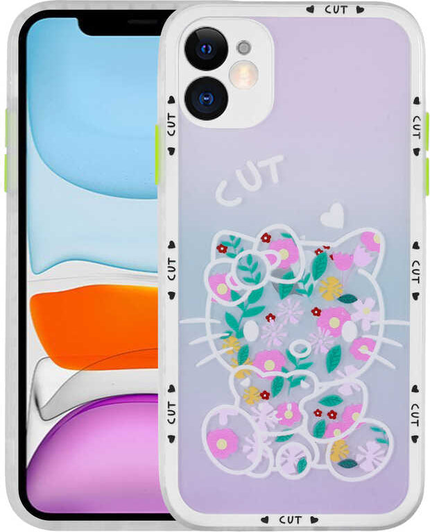 iPhone 11 Uyumlu Kamera Korumalı Desenli Sert Mnc Hess Kapak-No9