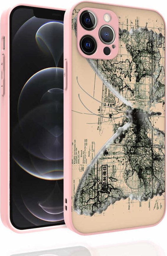 iPhone 12 Pro Uyumlu Desenli Kamera Korumalı Parlak Mnc Nora Kapak-No4
