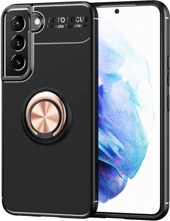 Galaxy S22 Plus Kılıf Mnc Ravel Silikon Kapak-Siyah-Rose Gold