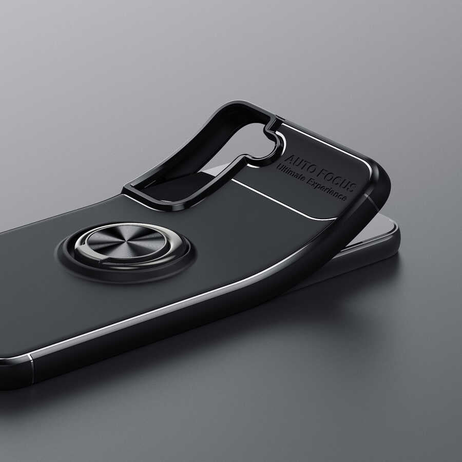Galaxy S22 Plus Kılıf Mnc Ravel Silikon Kapak-Siyah-Mavi