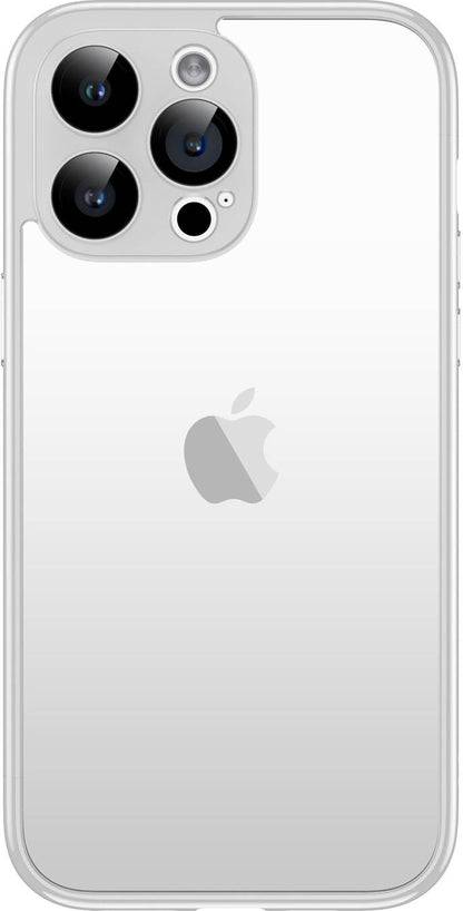 Apple iPhone 15 Pro Kılıf Mnc Kamera Korumalı Bontez Bumper-Gümüş