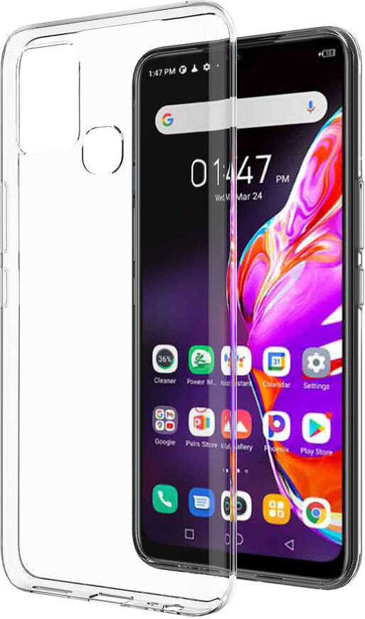 Infinix Hot 10T Kılıf Mnc Süper Silikon Kapak-Renksiz