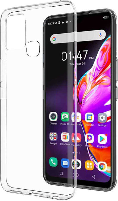 Infinix Hot 10T Kılıf Mnc Süper Silikon Kapak-Renksiz