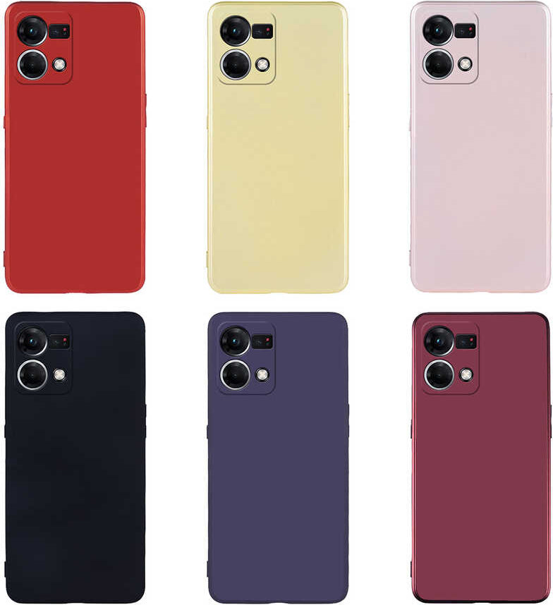 Oppo Reno 7 4g Kılıf Mnc Premier Silikon Kapak-Gold