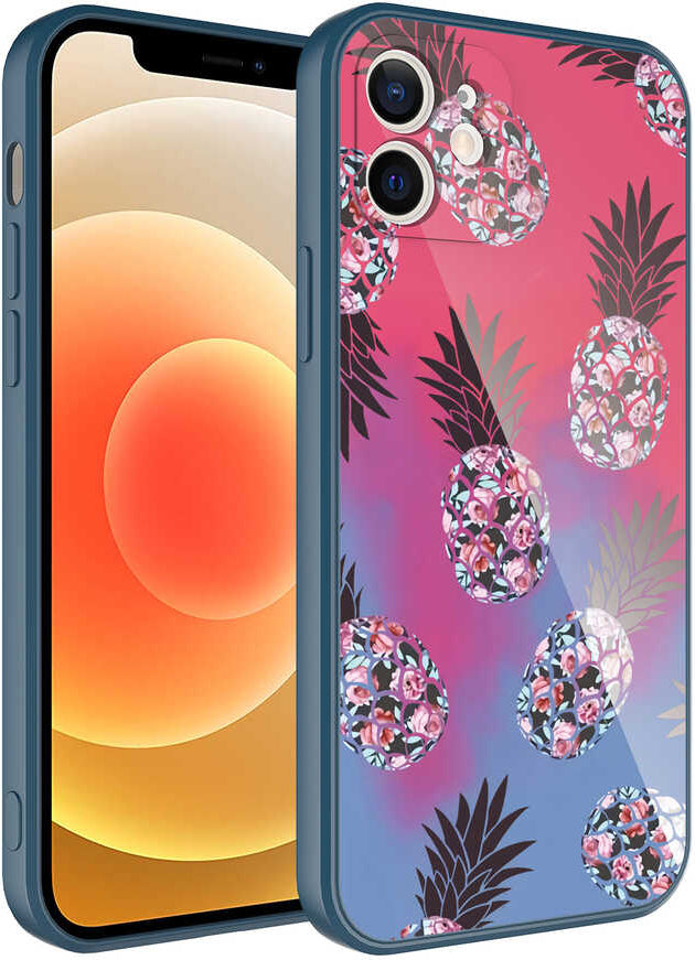 iPhone 12 Kılıf Kamera Korumalı Desenli Sert Silikon Mnc Epoksi Kapak-No3
