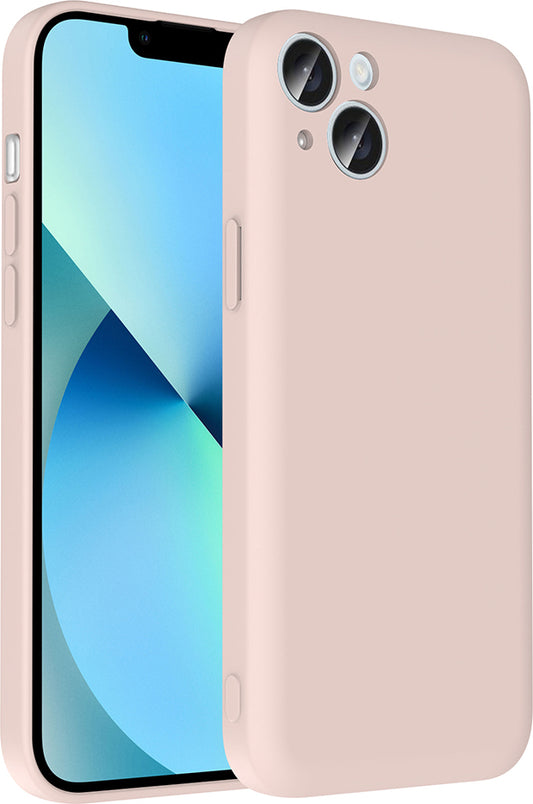 iPhone 13 Kılıf Kamera Korumalı Kartlık Hazneli Mnc Vitra Kapak - Pembe