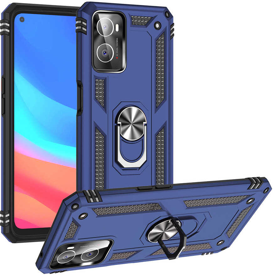 Oppo A96 4g Kılıf Mnc Vega Kapak-Mavi
