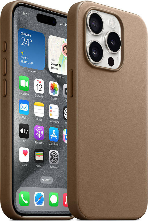 iPhone 15 Pro Uyumlu Mnc Magsafe Şarj Özellikli Mikro Fiber Optimal Kapak-Siyah
