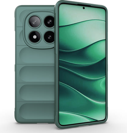 Redmi Note 14 5g Kılıf Esnek Tpu Oyuklu Arka Yüzey Tasarımlı Mnc Etnik Silikon Kapak - Koyu Yeşil
