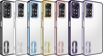 Xiaomi Redmi Note 12 Pro 4g Kılıf Kamera Korumalı Logo Gösteren Mnc Omega Kapak-Gümüş