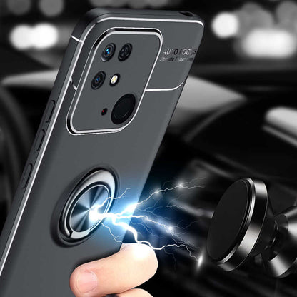 Xiaomi Redmi 10C Kılıf Mnc Ravel Silikon Kapak-Siyah