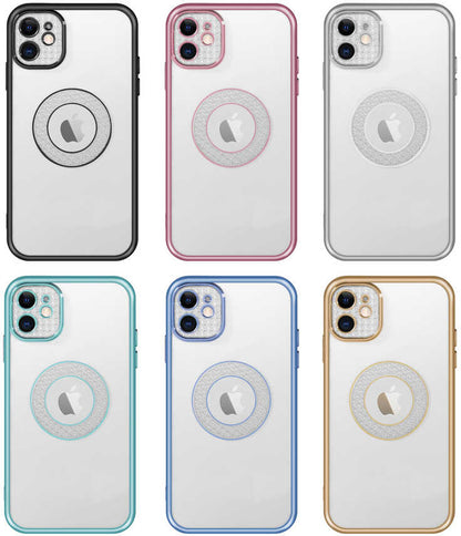iPhone 12 Kılıf Kamera Korumalı Logo Gösteren Mnc Esta Kapak-Siyah