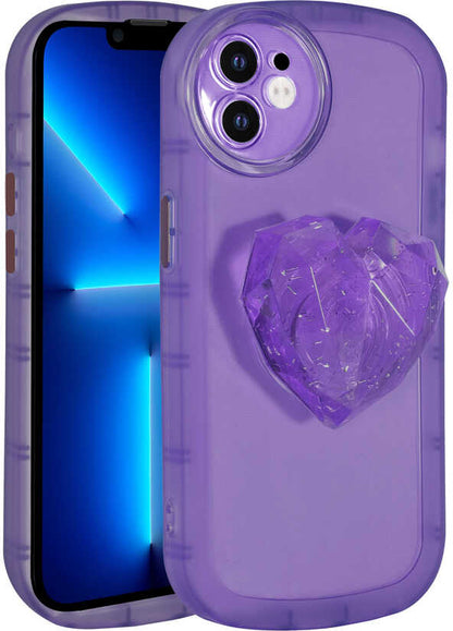 iPhone 11 Kılıf Kamera Korumalı Pop Soketli Renkli Mnc Ofro Kapak-Mor