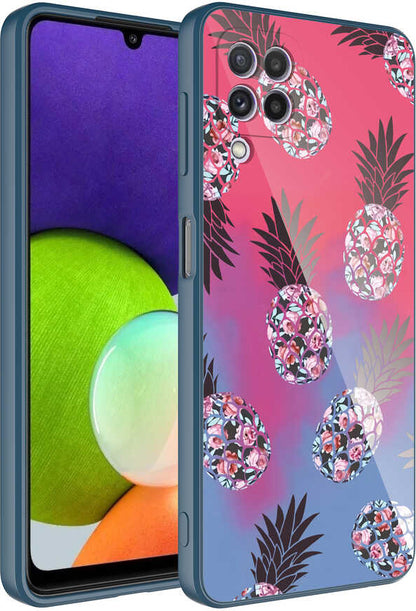 Galaxy M22 Kılıf Kamera Korumalı Desenli Sert Silikon Mnc Epoksi Kapak-No3