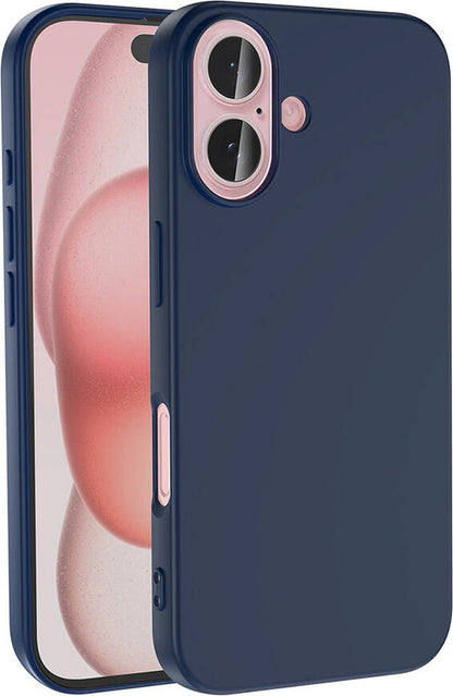 Apple iPhone 16 Plus Kılıf Mnc Lsr Laaakan Kapak-Lacivert