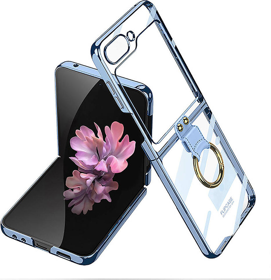 Galaxy Z Flip 6 Kılıf Mnc Yüzüklü Kıpta Kapak-Mavi