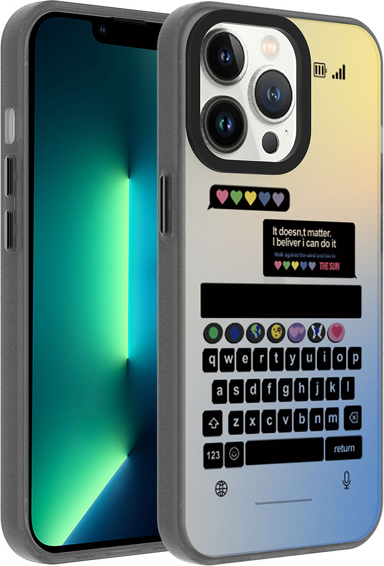 iPhone 13 Pro Max Uyumlu Desenli Mnc Dragon Sert Kapak-Klavye