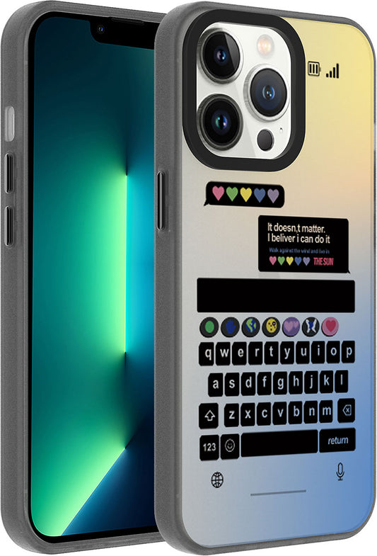 iPhone 13 Pro Max Uyumlu Desenli Mnc Dragon Sert Kapak-Klavye