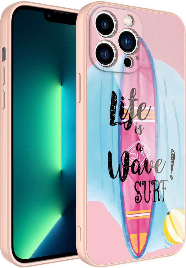 iPhone 13 Pro Max Kılıf Kamera Korumalı Desenli Sert Silikon Mnc Epoksi KAPAK-NO10