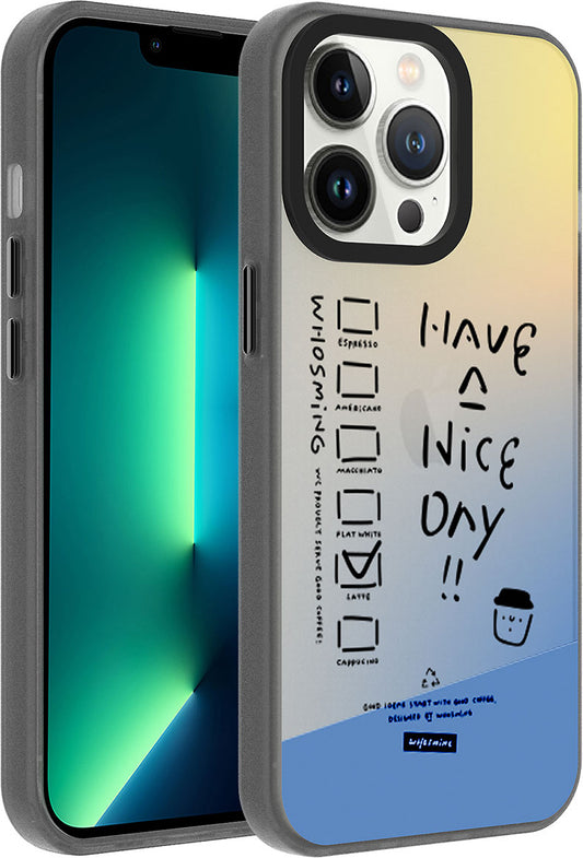 Apple iPhone 13 Pro Max Kılıf Desenli Mnc Dragon Sert Kapak-Have