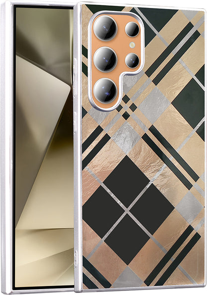 Galaxy S23 Ultra Kılıf Desenli Mnc Mep Kapak - Gold Leopar