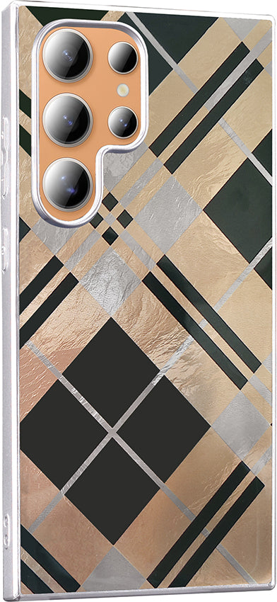 Galaxy S23 Ultra Kılıf Desenli Mnc Mep Kapak - Gold Leopar