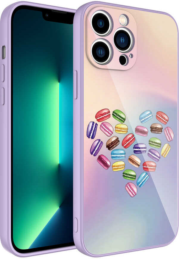 iPhone 12 Pro Kılıf Kamera Korumalı Desenli Sert Silikon Mnc Epoksi Kapak-No1