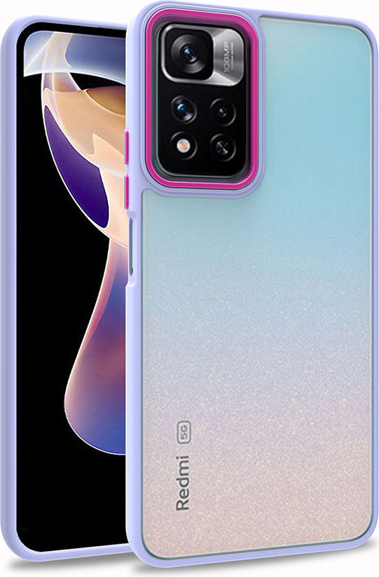 Xiaomi Poco M4 Pro 5g Kılıf Mnc Flora Kapak-Lila