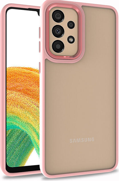 Galaxy A33 5g Kılıf Mnc Flora Kapak-Rose Gold