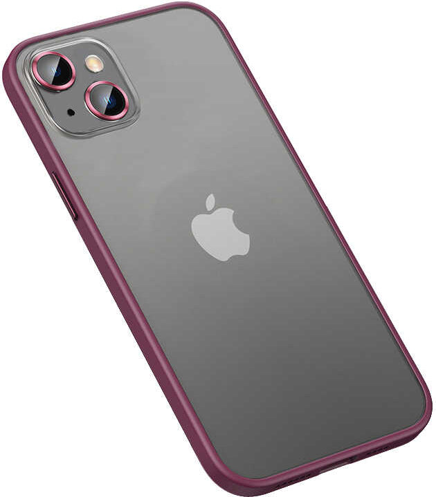 iPhone 13 Uyumlu Mnc Retro Kapak-Koyu Mor
