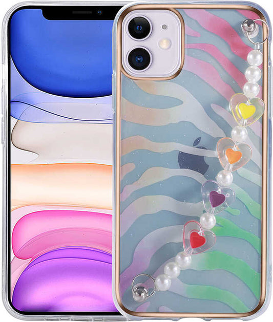 iPhone 11 Uyumlu Mnc Pilla Kapak-Pembe-Yeşil