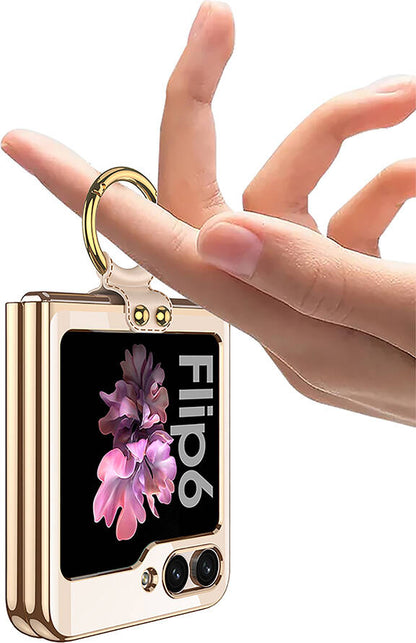 Galaxy Z Flip 6 Kılıf Mnc Yüzüklü Kıpta Kapak-Lila