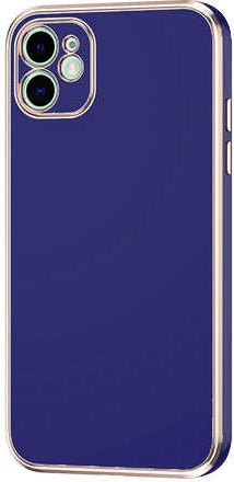 iPhone 12 Uyumlu Mnc Bark Kapak-Lacivert