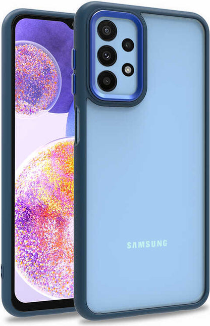 Galaxy A23 Kılıf Mnc Flora Kapak-Mavi