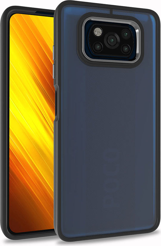 Xiaomi Poco X3 Kılıf Mnc Flora Kapak-Siyah