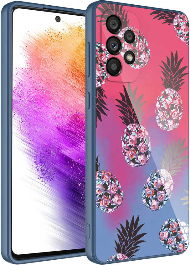 Galaxy A73 Kılıf Kamera Korumalı Desenli Sert Silikon Mnc Epoksi Kapak-No3