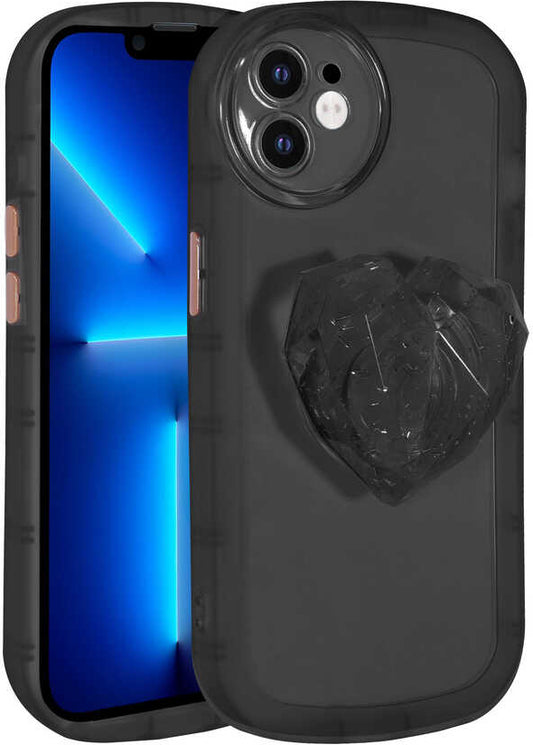 iPhone 11 Kılıf Kamera Korumalı Pop Soketli Renkli Mnc Ofro Kapak-Siyah