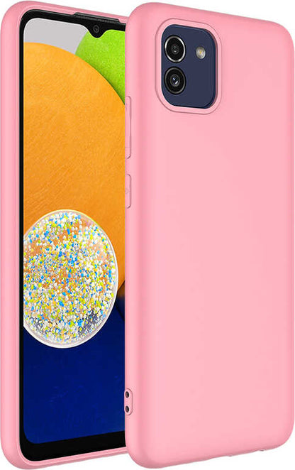 Galaxy A03 Kılıf Mnc Mara Laaakan Kapak-Pembe Açık