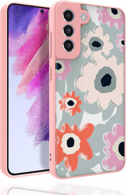 Galaxy S21 Fe Kılıf Desenli Kamera Korumalı Parlak Mnc Nora Kapak-No5