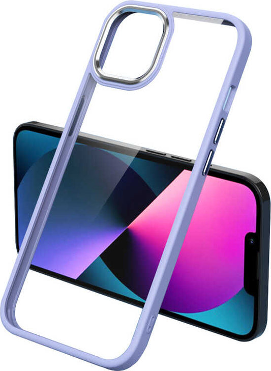 iPhone 12 Pro Max Uyumlu Mnc Krom Kapak-Lila