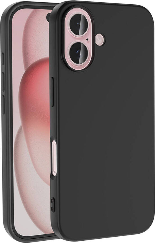 Apple iPhone 16 Plus Kılıf Mnc Lsr Laaakan Kapak-Siyah