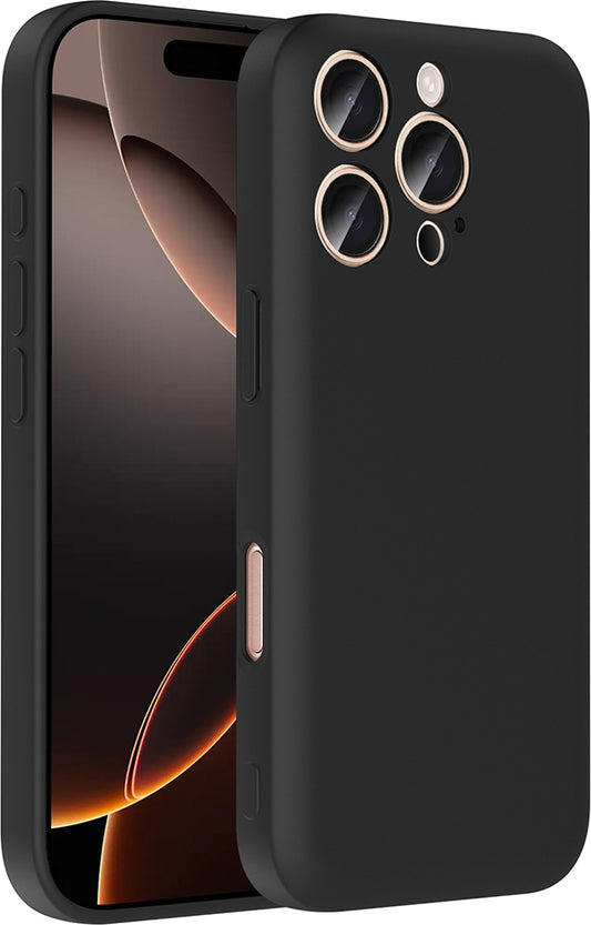 iPhone 16 Pro Max Kılıf Kamera Korumalı Kartlık Hazneli Mnc Vitra Kapak - Siyah