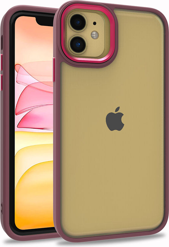 iPhone 11 Uyumlu Mnc Flora Kapak-Kırmızı
