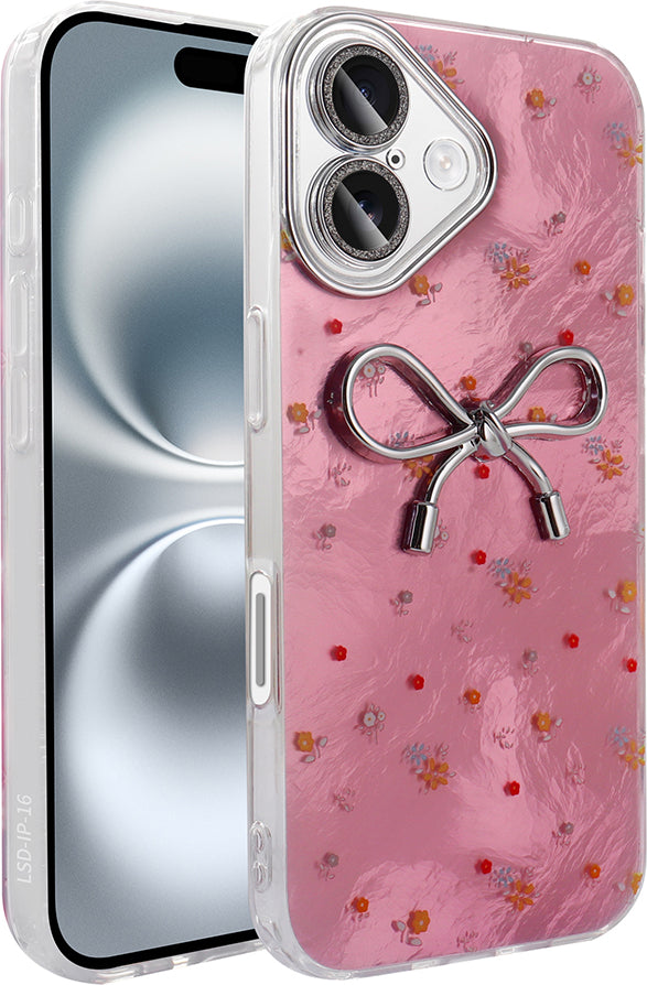 iPhone 16 Kılıf Kamera Korumalı Figürlü Mnc Ponti Silikon Kapak - Açık Pembe
